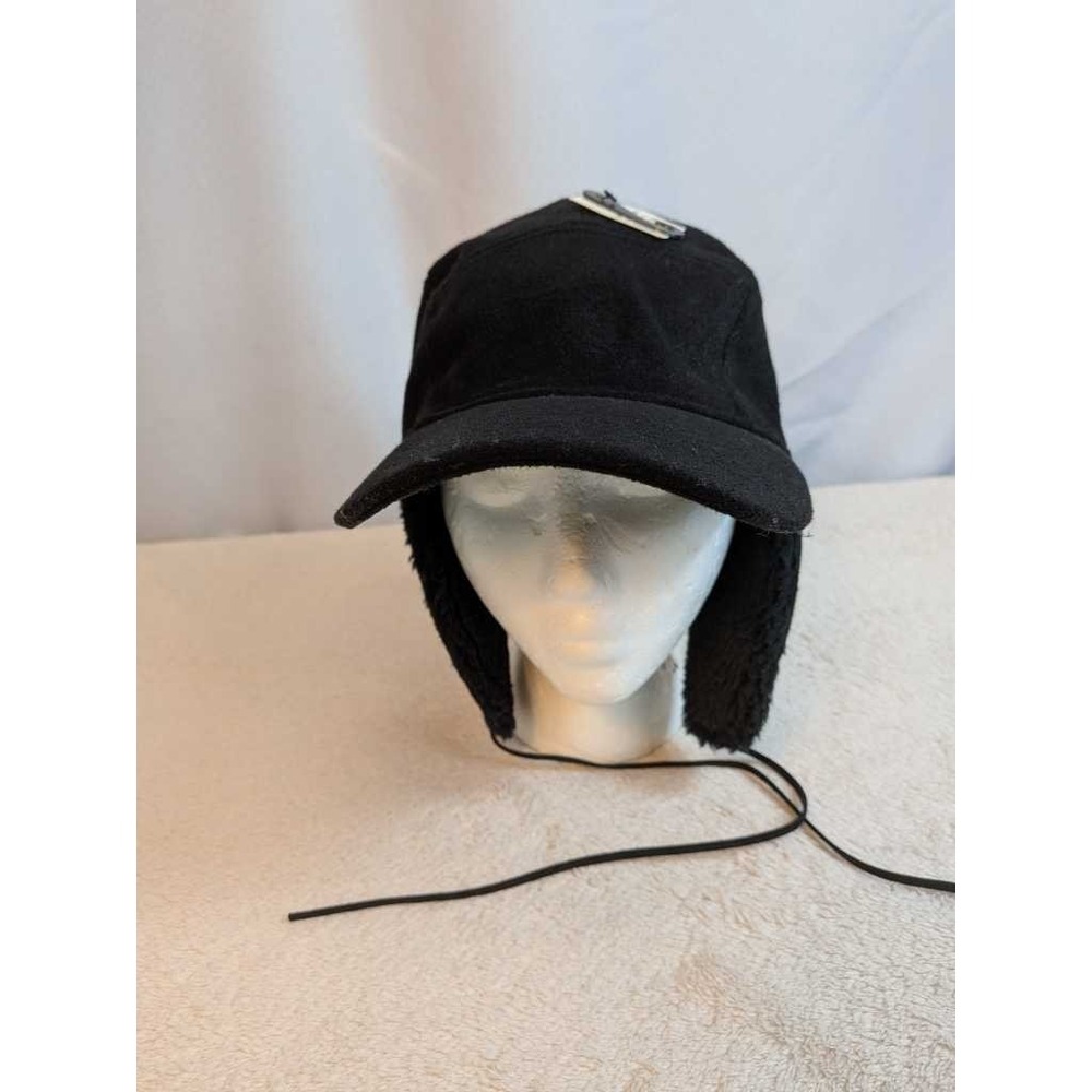 Black Faux Fur‎ Trapper Hat Ear Flap Ushanka Cap One Size NWT